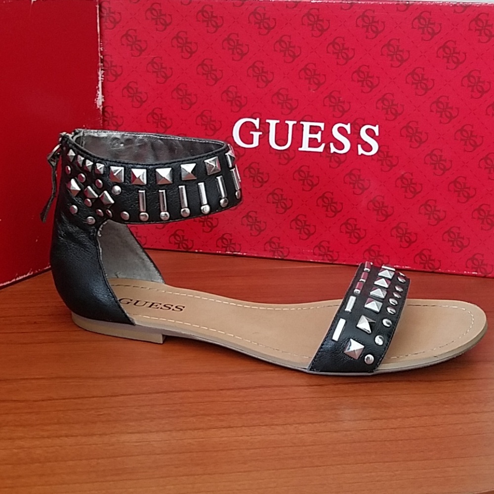 Guess Leather Studded Sandals